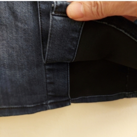 CELEBRITY PINK Dark Wash Mini Button Down Denim Skirt - Picture 5 of 11